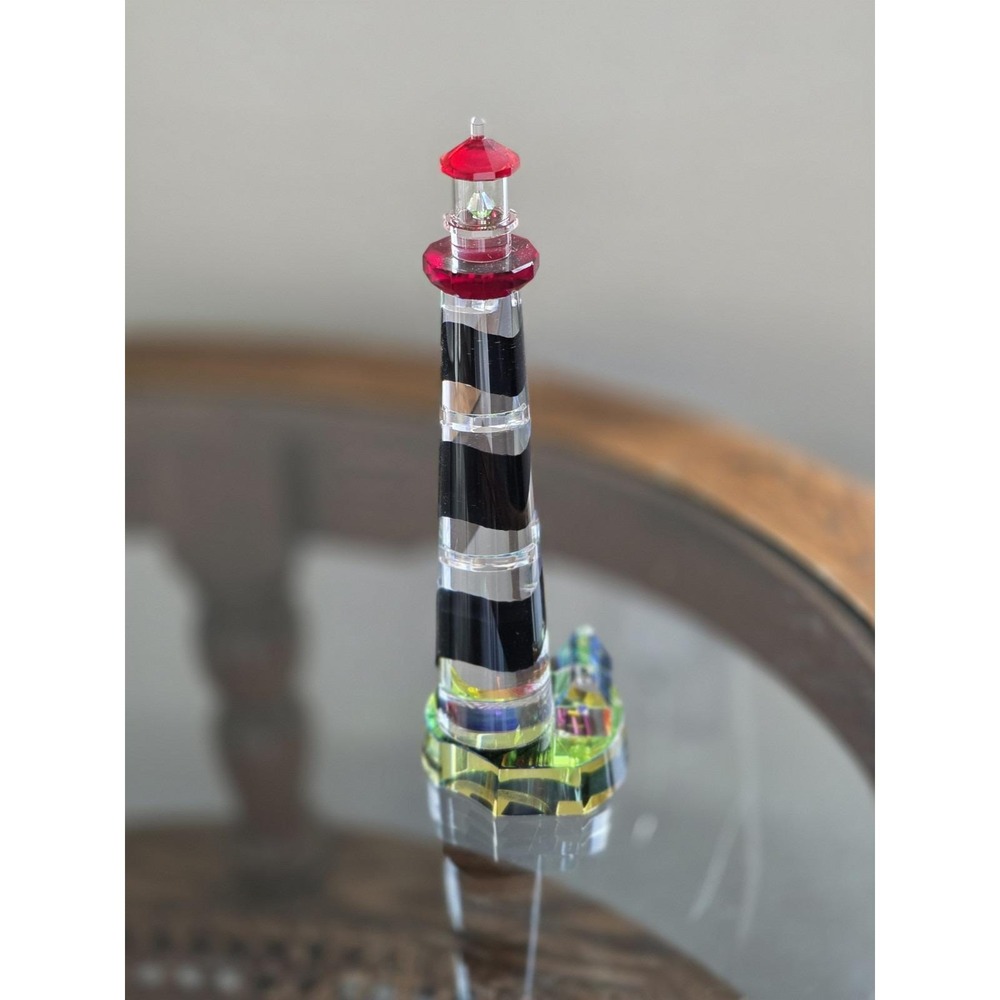 Crystal World Vistalight StAugustine Lighthouse FL Figurine Dichroic Color Shift